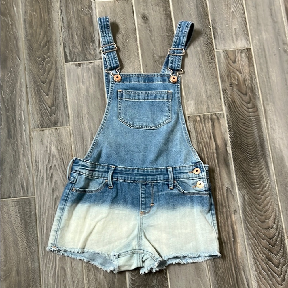 Like new! Abercrombie Kids Dip Dye Ombre Denim Overalls